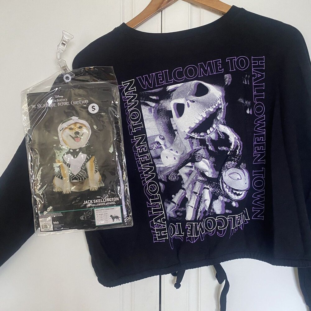 Jack Skellington Nightmare Before Christmas Halloween Costume for Dog & Woman S